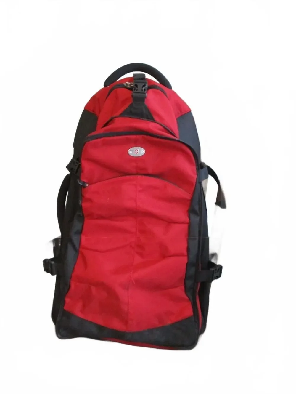 Victorinox E-Motion 360 Rolling Backpack Convertible Luggage Red Black Wear